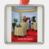 Snake Dineries Funny Kerstversieringen Metalen Ornament (Voorkant)
