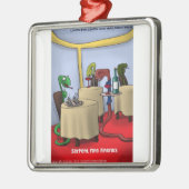 Snake Dineries Funny Kerstversieringen Metalen Ornament (Links)