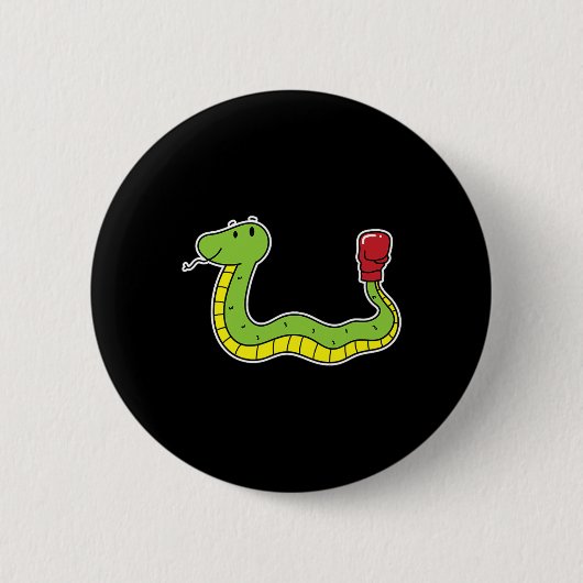 Snake doet aan boksen ronde button 5,7 cm (Voorkant)