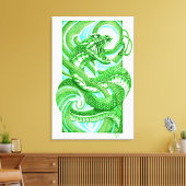 Snake Dotwork Hebi Canvas Afdruk (Insitu (Woonkamer))