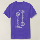 Snake Double Keys Alchemy Occult Emblem T-shirt (Design voorkant)