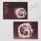 SNAKE DRAGON AMETHYST paars wit rood roze Visitekaartje (Voorkant / Achterkant)