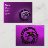 SNAKE DRAGON AMETHYST paars wit rood Visitekaartje (Voorkant / Achterkant)