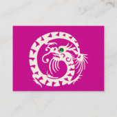 SNAKE DRAGON AQUAMARINE violet wit blauw paars Visitekaartje (Achterkant)