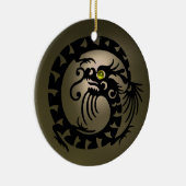 SNAKE DRAGON Black en Grey Agate Keramisch Ornament (Rechts)