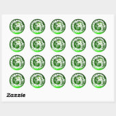 SNAKE DRAGON, emerangroen Ronde Sticker (Vel)