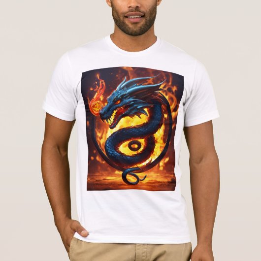 Snake Dragon Fireball T-Shirt - 3D Esports (Voorkant)