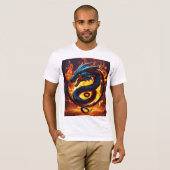 Snake Dragon Fireball T-Shirt - 3D Esports (Voorkant volledig)