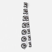 SNAKE DRAGON RUBY, black and white red Stropdas (Voorkant)