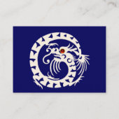 SNAKE DRAGON RUBY blauw wit rood Visitekaartje (Achterkant)