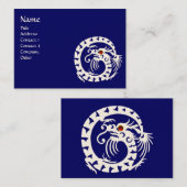 SNAKE DRAGON RUBY blauw wit rood Visitekaartje (Voorkant / Achterkant)