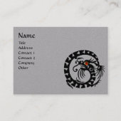 SNAKE DRAGON RUBY Fantasy Black White Grey Paper Visitekaartje (Voorkant)