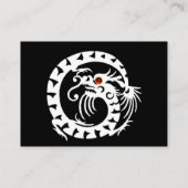 SNAKE DRAGON RUBY Fantasy Black White Grey Paper Visitekaartje (Achterkant)