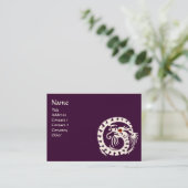 SNAKE DRAGON RUBY paars wit rood Visitekaartje (Staand voorkant)