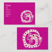 SNAKE DRAGON RUBY violet wit rood paars Visitekaartje (Voorkant / Achterkant)