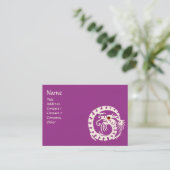 SNAKE DRAGON RUBY violet wit rood paars Visitekaartje (Staand voorkant)
