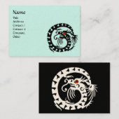 SNAKE DRAGON RUBY zwart-wit rood paars Visitekaartje (Voorkant / Achterkant)