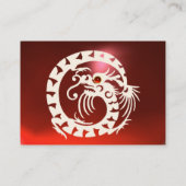 SNAKE DRAGON RUBY zwart-wit rood Visitekaartje (Achterkant)