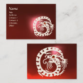 SNAKE DRAGON RUBY zwart-wit rood Visitekaartje (Voorkant / Achterkant)