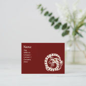 SNAKE DRAGON RUBY zwart-wit rood Visitekaartje (Staand voorkant)