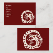 SNAKE DRAGON RUBY zwart-wit rood Visitekaartje (Voorkant / Achterkant)