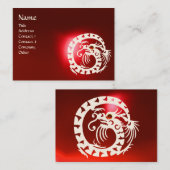 SNAKE DRAGON RUBY zwart-wit rood Visitekaartje (Voorkant / Achterkant)