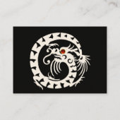 SNAKE DRAGON RUBY zwart-wit rood Visitekaartje (Achterkant)