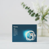 SNAKE DRAGON SAPPHIRE blauw wit rood Visitekaartje (Staand voorkant)