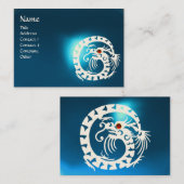 SNAKE DRAGON SAPPHIRE blauw wit rood Visitekaartje (Voorkant / Achterkant)