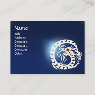 SNAKE DRAGON SAPPHIRE blauw wit rood Visitekaartje