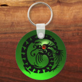 SNAKE DRAGON, wit, rood roze ruby, gele topaz Sleutelhanger (Voorkant)