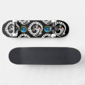 SNAKE DRAGON, zwart, wit rood ruby, blauw saffier Persoonlijk Skateboard (Horizontaal)