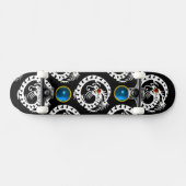 SNAKE DRAGON, zwart, wit rood ruby, blauw saffier Persoonlijk Skateboard (Horizontaal)