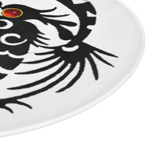 SNAKE DRAGON, zwart, wit, rood, ruby Snijplank (Hoek)