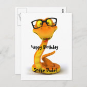 Snake Dude | Schattige Chinees sterrenbeeld Briefkaart (Voorkant / Achterkant)