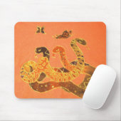 Snake en Butterfly Mousepad - Vloeiend Muismat (Met muis)