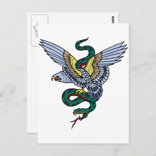 Snake en Eagle Briefkaart (Voorkant / Achterkant)