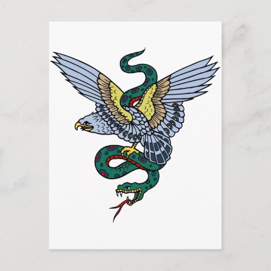 Snake en Eagle Briefkaart (Voorkant)