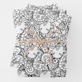 Snake en Floral Botanische kleurstoffen Inpakpapier Vel (In situ)