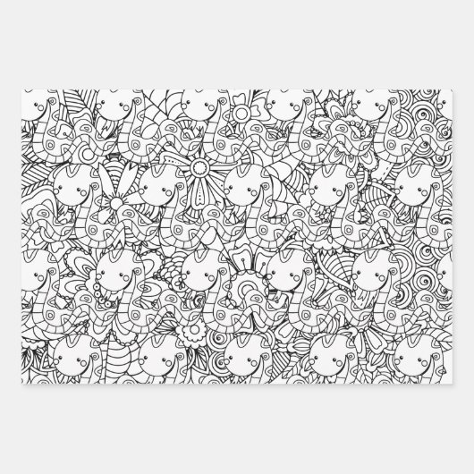 Snake en Floral Botanische kleurstoffen Inpakpapier Vel (Voorkant)