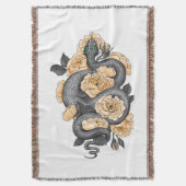 Snake en gele rozen deken (Voorkant Verticaal)