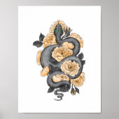Snake en gele rozen poster (Voorkant)
