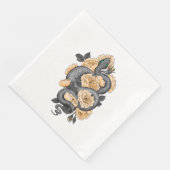 Snake en gele rozen servet (Hoek)