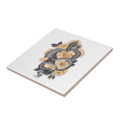 Snake en gele rozen tegeltje (Zijkant)