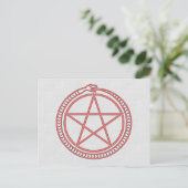 Snake en Pentagram Briefkaart (Staand voorkant)