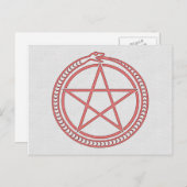 Snake en Pentagram Briefkaart (Voorkant / Achterkant)