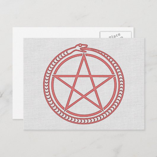 Snake en Pentagram Briefkaart (Voorkant / Achterkant)
