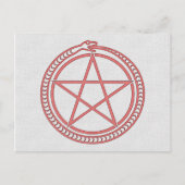 Snake en Pentagram Briefkaart (Voorkant)