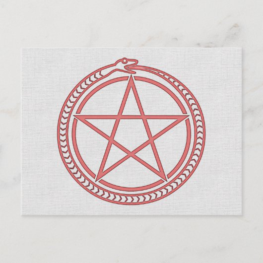 Snake en Pentagram Briefkaart (Voorkant)