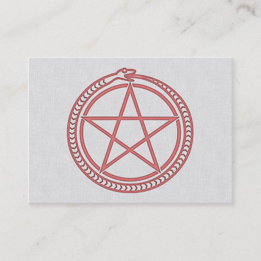 Snake en Pentagram Visitekaartje (Voorkant)